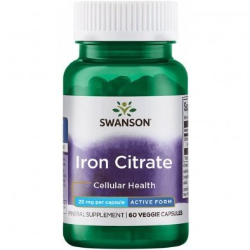 Swanson Iron Citrate 25 мг 60 капс-0