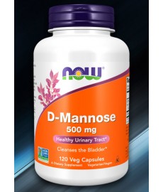 NOW D-Mannose 500мг 120 капсул  (лополнительных скидок нет!)