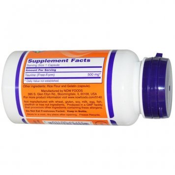 NOW Taurine 500 100 капс-1