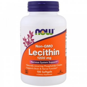 NOW Lecithin 1200mg 100 капс-0