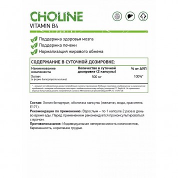 NaturalSupp Choline 60 капс-1