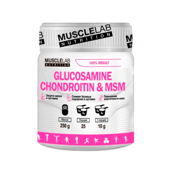 Musclelab Glucosamine-Chondroitin-MSM 250 гр-0