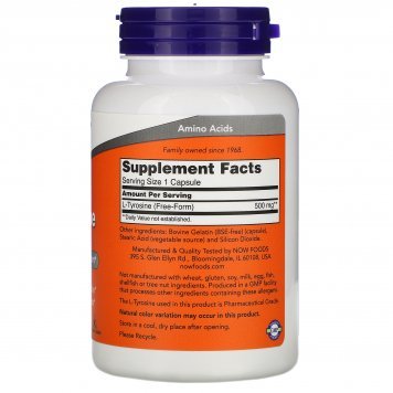Now Foods L-Tyrosine 500 мг 120 капс-1