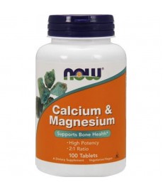 NOW Calcium and Magnesium 100 таб