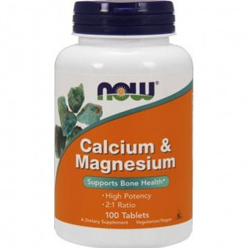 NOW Calcium and Magnesium 100 таб-0