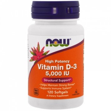 Now Vitamin D3 5000 120 капс-0