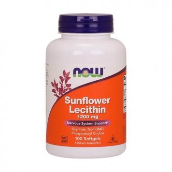 NOW Sunflower Lecithin 1200mg 100 капс-0