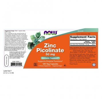 Now Zinc Picolinate 50 mg 60 капс-1