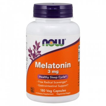 NOW Melatonin 3mg 180 капс-0