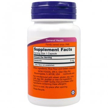 NOW Melatonin 3mg 180 капс-1