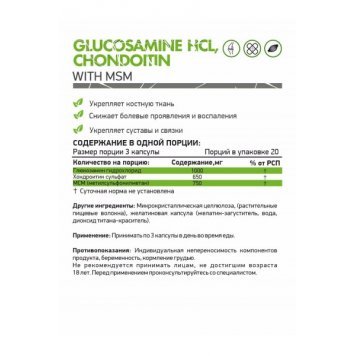 NaturalSupp Glucosamine Chondroitin MSM  60 капс-1