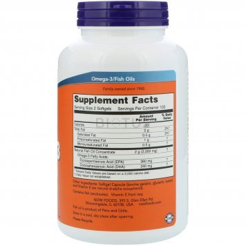 NOW Omega 3 200 капс-1