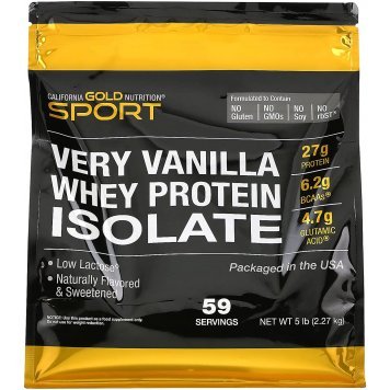 California Gold Nutrition Whey Protein Isolate 907 гр-0