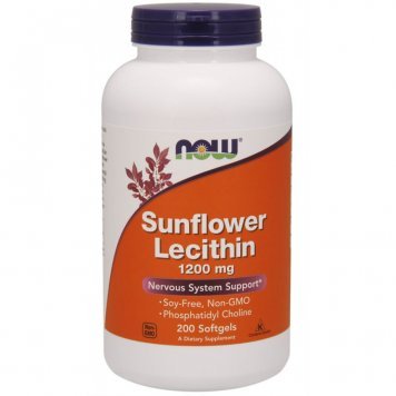 NOW Sunflower Lecithin 1200mg 200 капс-0