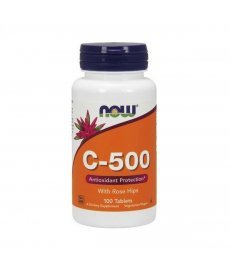 NOW Vitamin C-500 with Rose Hips 100 таб