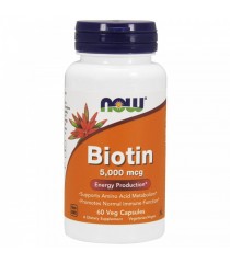 NOW Biotin 5000мкг 60 капс 