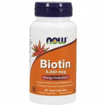 NOW Biotin 5000мкг 60 капс-0