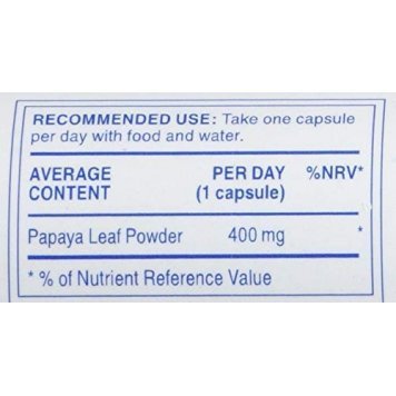 Swanson Full Spectrum Papaya Leaf 400 mg 60 капс-1