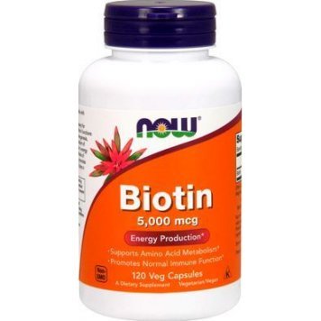 NOW Biotin 5000мкг 120 капс-0